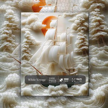 White Voyage Jigsaw Puzzle 1000 Pieces
